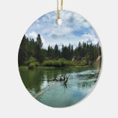 Fluss Deschutes, Oregon Keramik Ornament (Links)