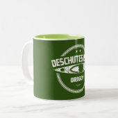 Fluss Deschutes, Oregon Zweifarbige Tasse (Vorderseite Links)