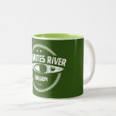 Fluss Deschutes, Oregon Zweifarbige Tasse (VorderseiteRechts)