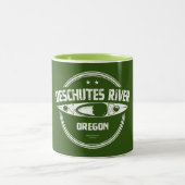 Fluss Deschutes, Oregon Zweifarbige Tasse (Mittel)