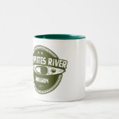 Fluss Deschutes, Oregon Zweifarbige Tasse (VorderseiteRechts)