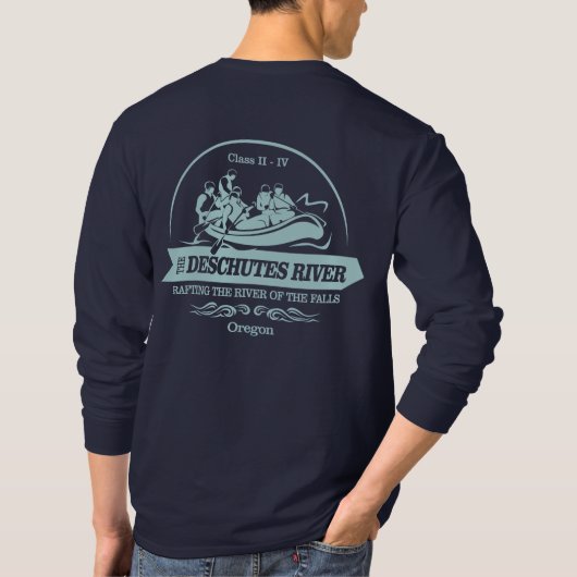 Fluss Deschutes (Rafting2) T-Shirt (Rückseite)