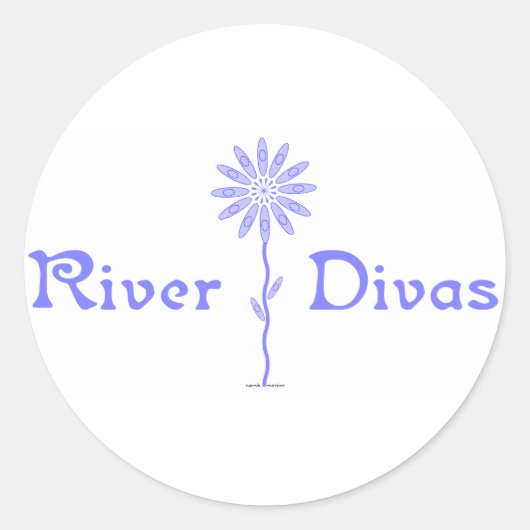 Fluss Divas Runder Aufkleber (Vorderseite)