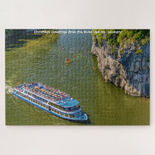 Fluss Donau Deutschland. Puzzle