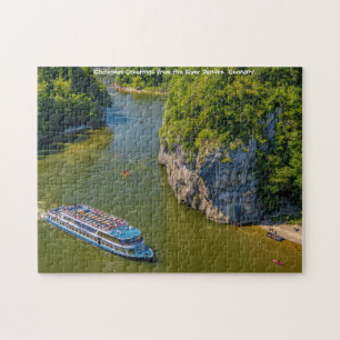 Fluss Donau Deutschland. Puzzle