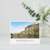 Fluss Dordogne und Beynac-et-Cazenac, Frankreich Postkarte (Stehend Vorderseite)