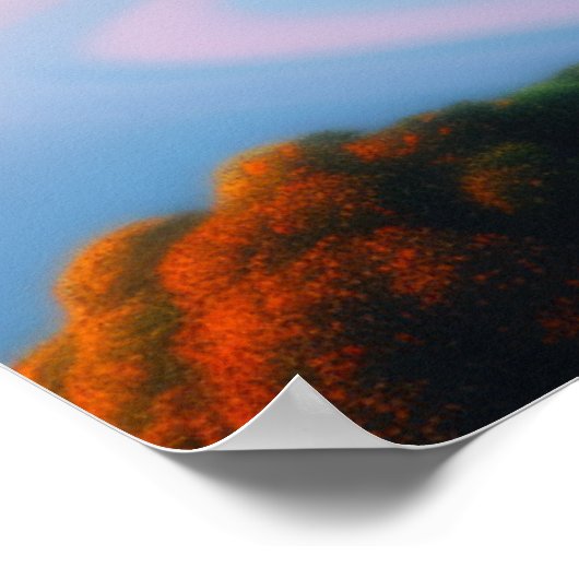 Fluss durch das Hills Poster (Ecke)