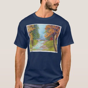 Fluss durch die Baumlandschaft im Herbst Pa T-Shirt