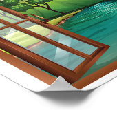 Fluss durch ein Open Window Poster (Ecke)