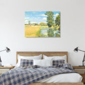 Fluss durch eine ernste Landschaft, Sommer Leinwanddruck (Insitu (Schlafzimmer))