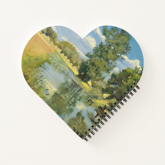 Fluss durch eine ernste Landschaft, Sommer Notizblock (Rückseite)