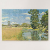 Fluss durch eine ernste Landschaft, Sommer Puzzle (Horizontal)