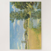 Fluss durch eine ernste Landschaft, Sommer Puzzle (Vertikal)
