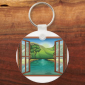 Fluss durch einen offenen Schlüsselanhänger (Vorderseite)