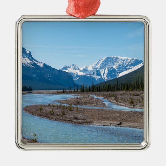 Fluss entlang Icefields Parkway Highway 93 - Kanad Ornament Aus Metall (Vorne)