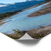 Fluss entlang Icefields Parkway Highway 93 - Kanad Poster (Ecke)