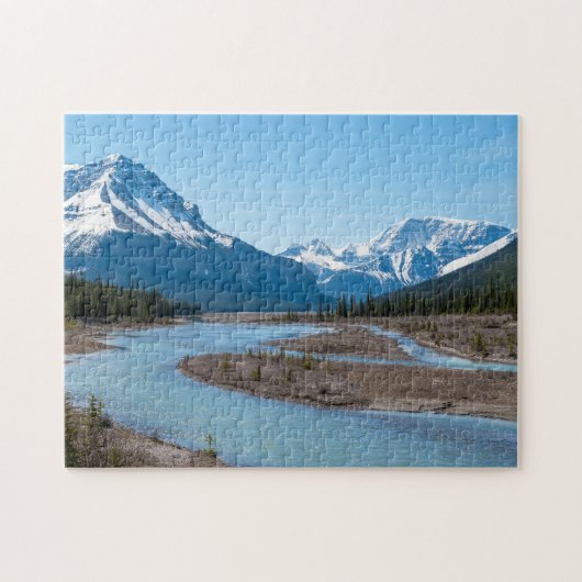 Fluss entlang Icefields Parkway Highway 93 - Kanad Puzzle (Horizontal)
