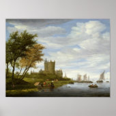 Fluss Estuary mit Schloss Poster (Vorne)