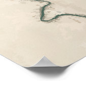 Fluss Euphrates, Irakreise Illustration Poster (Ecke)