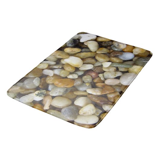 Fluss-Felsen auf Bad-Matte Badematte (Schrägansicht)