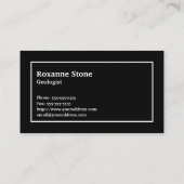 Fluss-Felsen mit Namen und Monogramm Visitenkarte (Rückseite)