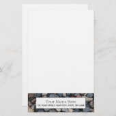 Fluss-Felsen-personalisierter Entwurf Briefpapier (Vorne/Hinten)