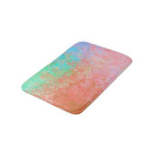 Fluss Feuer Orange Alkohol Tinte Abstrakt Badematte (Schrägansicht)