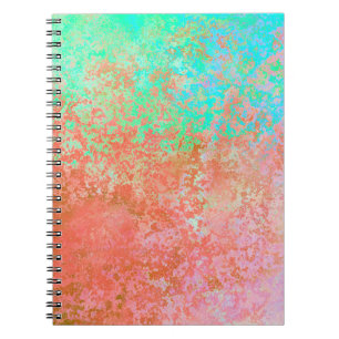 Fluss Feuer Orange Alkohol Tinte Abstrakt Notizblock