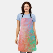 Fluss Feuer Orange Alkohol Tinte Abstrakt Schürze (Getragen)