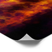 Fluss fließt durch die Farben der Herbstlandschaft Poster (Ecke)