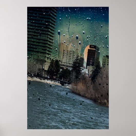 Fluss fließt durch die Stadt Poster (Vorne)