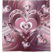 Fluss Flows Hearts Duschvorhang (Vorderseite)