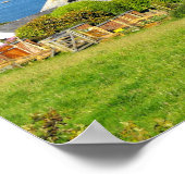 Fluss Fowey und Boote, Cornwall Poster (Ecke)