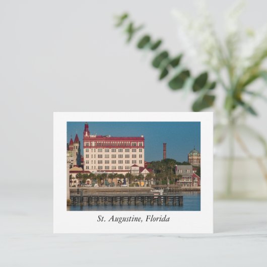 Fluss Front bei St. Augustine Florida Postkarte (Stehend Vorderseite)