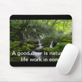 Fluss - Grünwald - Zitat Mix Mousepad (Mit Mouse)