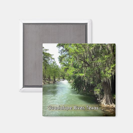 Fluss Guadalupe in Gruene, Texas Magnet (Vorderseite/Rückseite)