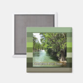 Fluss Guadalupe in Gruene, Texas Magnet (Vorderseite/Rückseite)