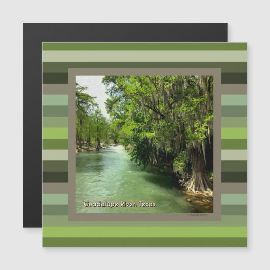 Fluss Guadalupe in Gruene, Texas Magnetkarte (Vorne/Hinten)