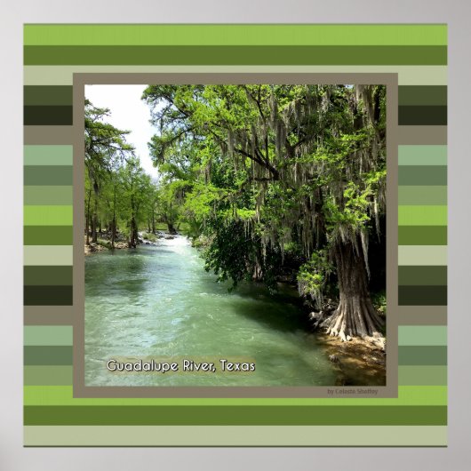 Fluss Guadalupe in Gruene, Texas Poster (Vorne)