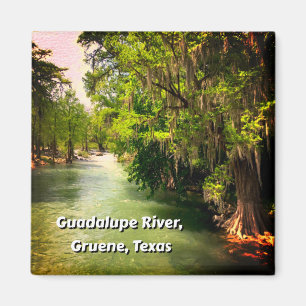 Fluss Guadalupe in Gruene, Texas Watercolor Magnet