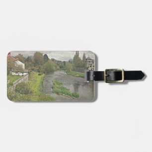 Fluss Hafren in Newtown, Powys Gepäckanhänger