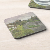 Fluss Hafren in Newtown, Powys Getränkeuntersetzer (Linke Seite)