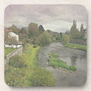 Fluss Hafren in Newtown, Powys Getränkeuntersetzer