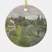 Fluss Hafren in Newtown, Powys Keramikornament (Vorne)