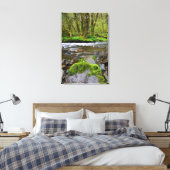 Fluss im grünen Wald, Oregon Leinwanddruck (Insitu (Schlafzimmer))