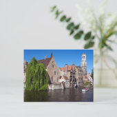 Fluss in Brugge, Belgien Postkarte (Stehend Vorderseite)