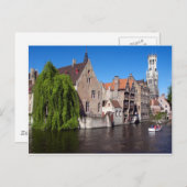 Fluss in Brugge, Belgien Postkarte (Vorne/Hinten)