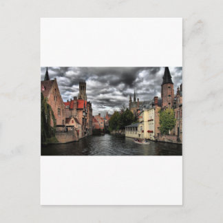 Fluss in Brügge City, Belgien Postkarte