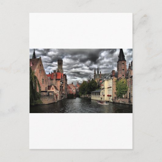 Fluss in Brügge City, Belgien Postkarte (Vorderseite)