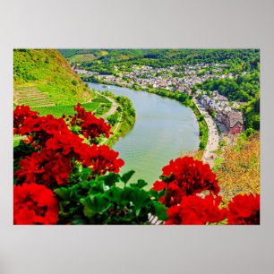 Fluss in Cochem, Deutschland Poster